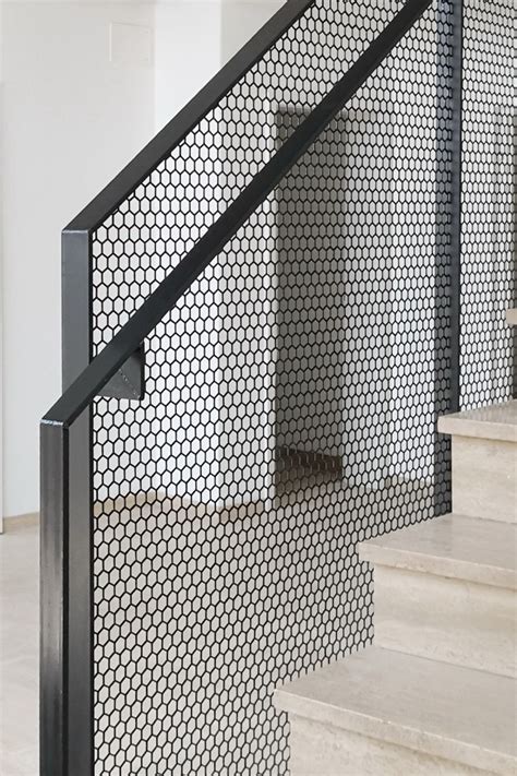 perforated metal stair balustrade